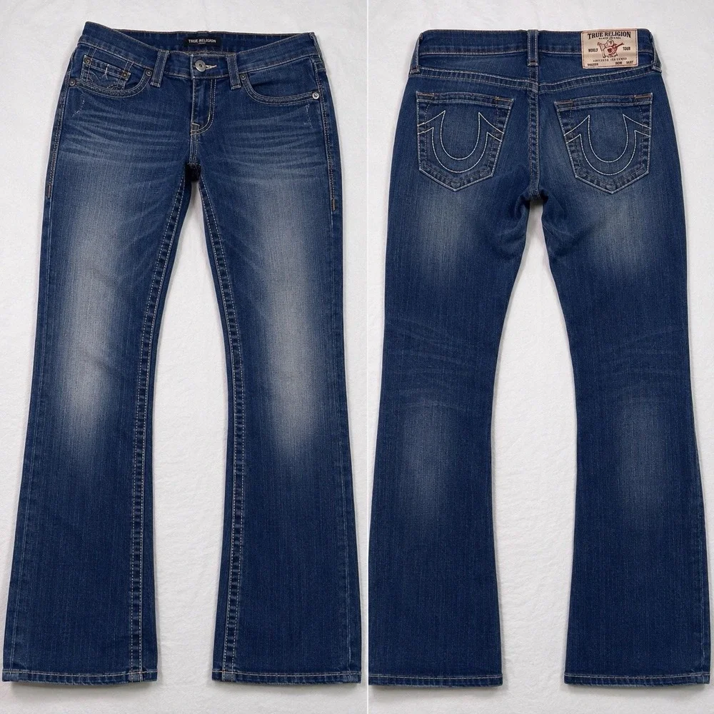 True Religion jeans mens 31/32 Geno Relaxed Slim Medium Duggy Wash y2k